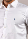 RL POLO WHITE GIZA COTTON SHIRT