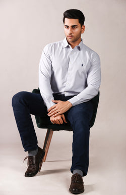 RL POLO LIGHT GREY OXFORD SHIRT