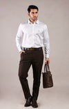 RL POLO WHITE GIZA COTTON SHIRT