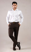 RL POLO WHITE GIZA COTTON SHIRT